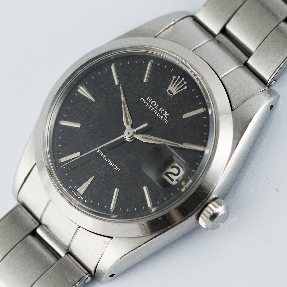 ROLEX OYSTERDATE Ref.6694 Black Gilt Dial