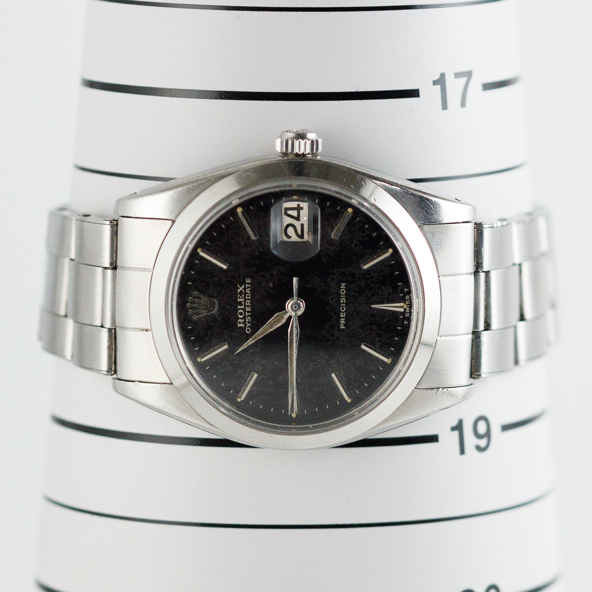 ROLEX OYSTERDATE Ref.6694 Black Gilt Dial