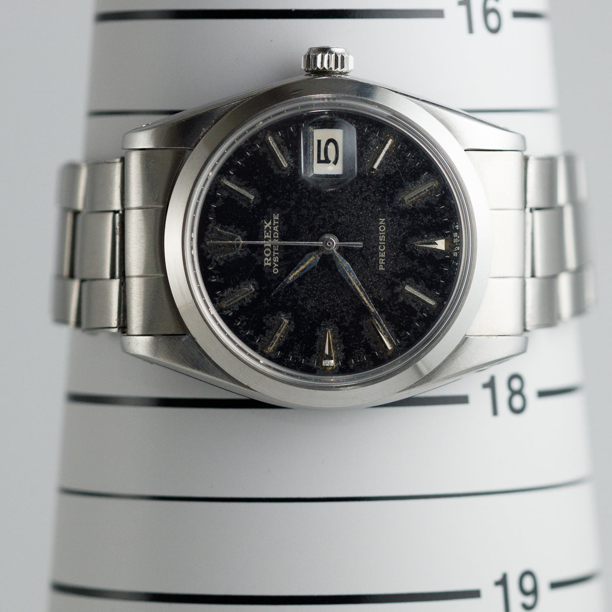 ROLEX OYSTERDATE Ref.6694 Black Gilt Dial