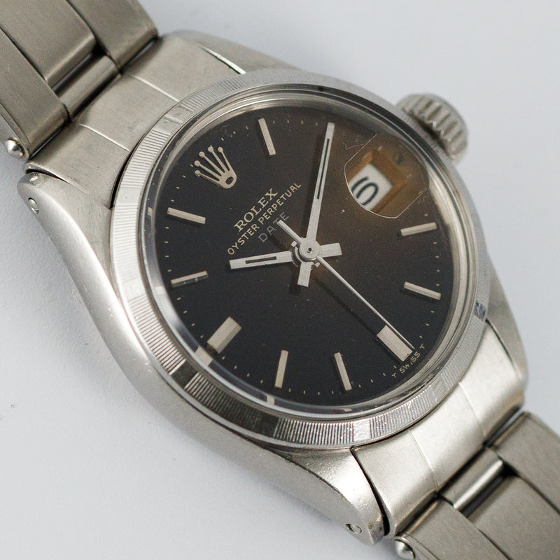 ROLEX OYSTER PERPETUAL DATE Ref.6519 Black Gilt Dial