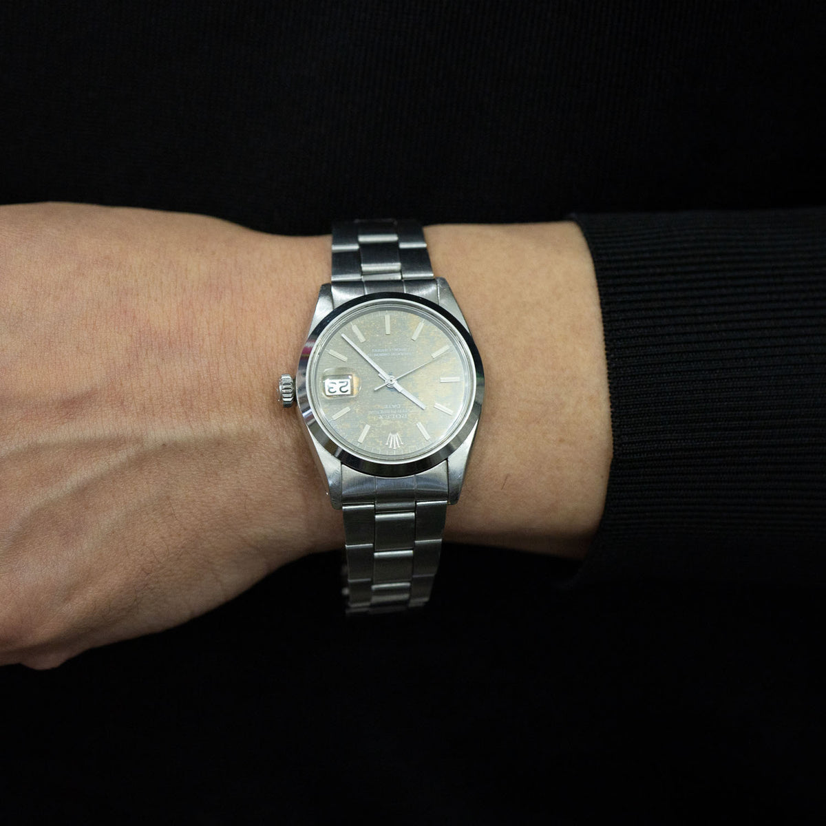 ROLEX OYSTER PERPETUAL DATE Ref.1500 Blue Patina Dial