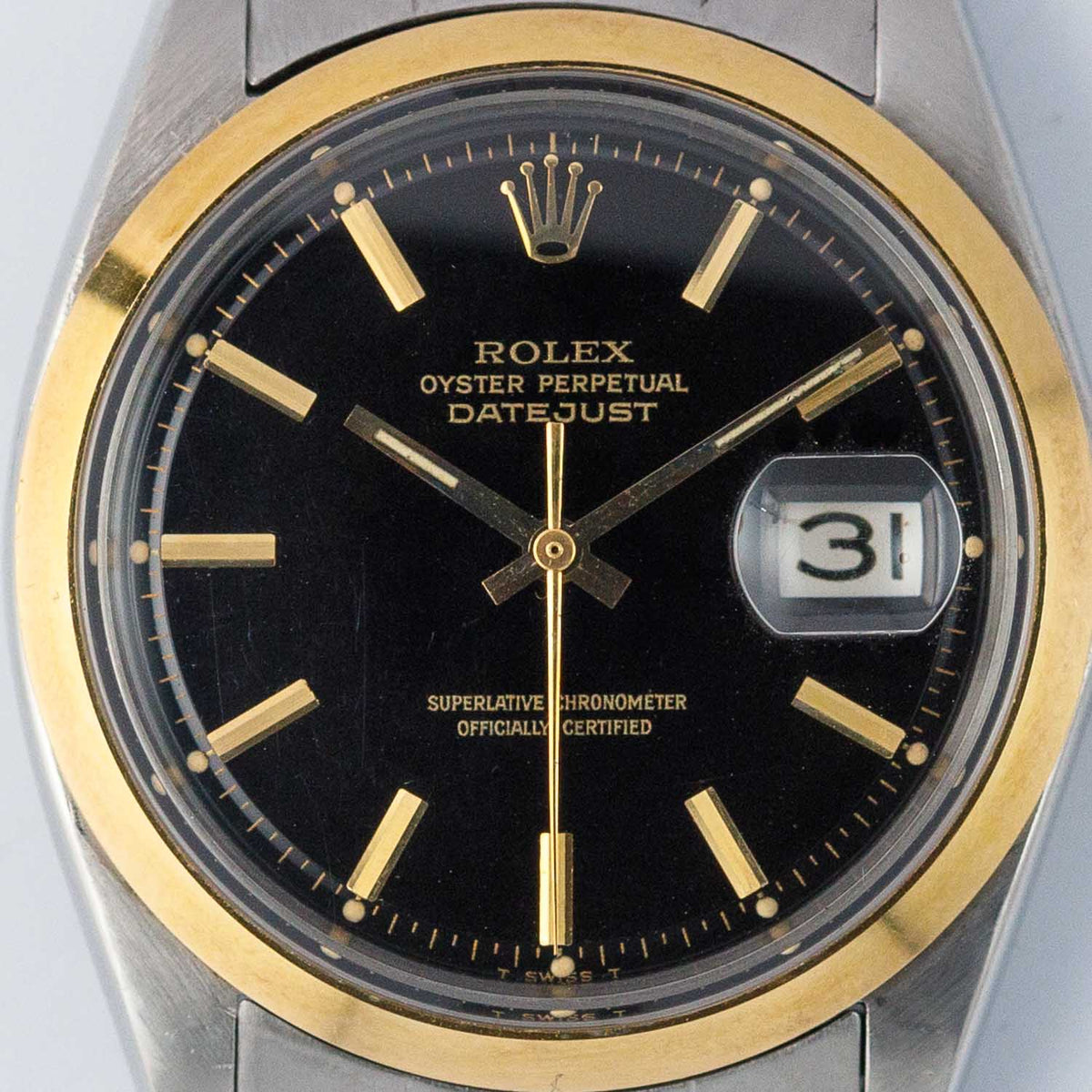 ROLEX DATEJUST Ref.1600 Black Mirror Dial