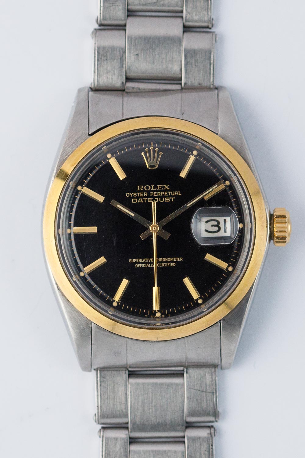 ROLEX DATEJUST Ref.1600 Black Mirror Dial