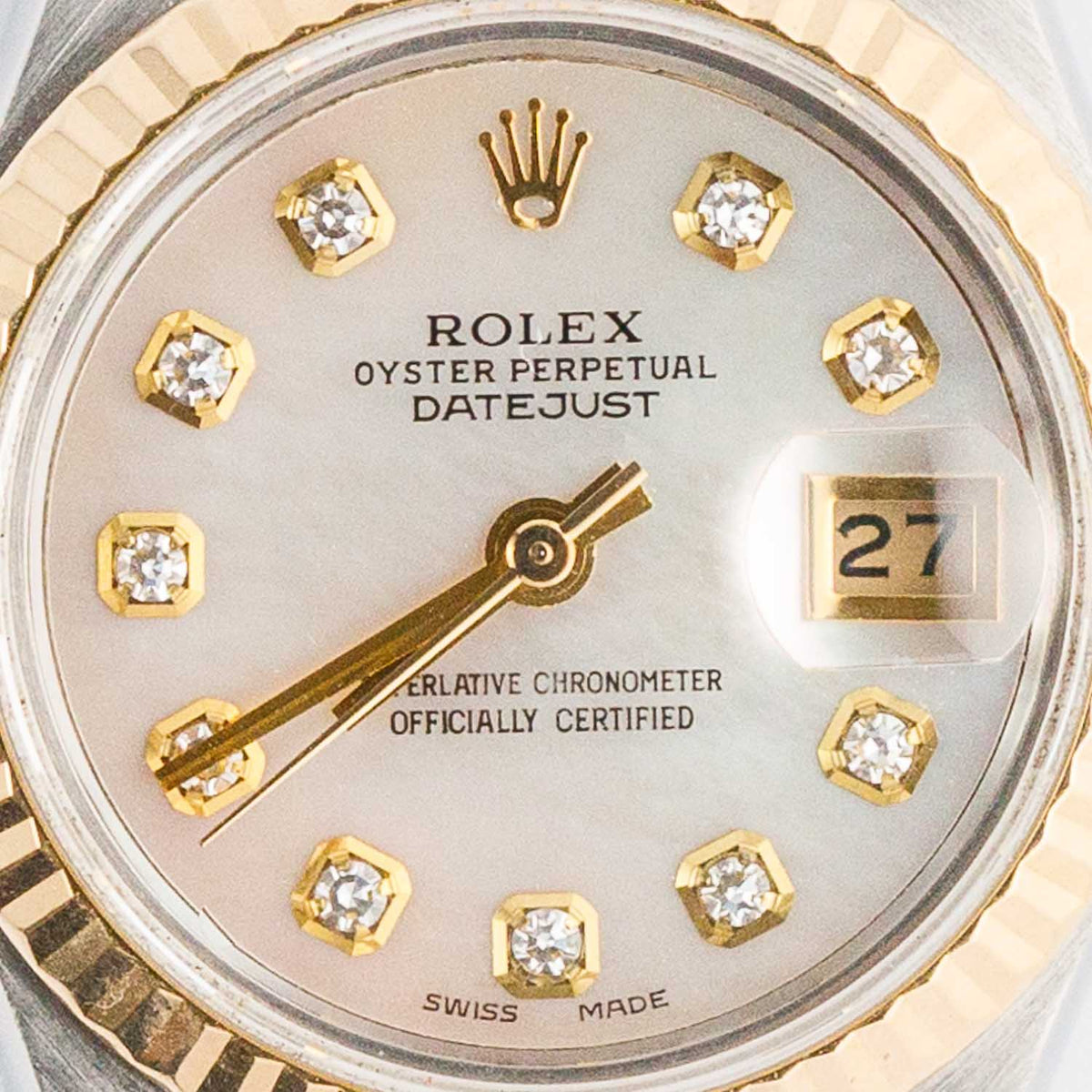 ROLEX DATEJUST Ref.69173 Mother Of Pearl Dial 10 Points Diamond