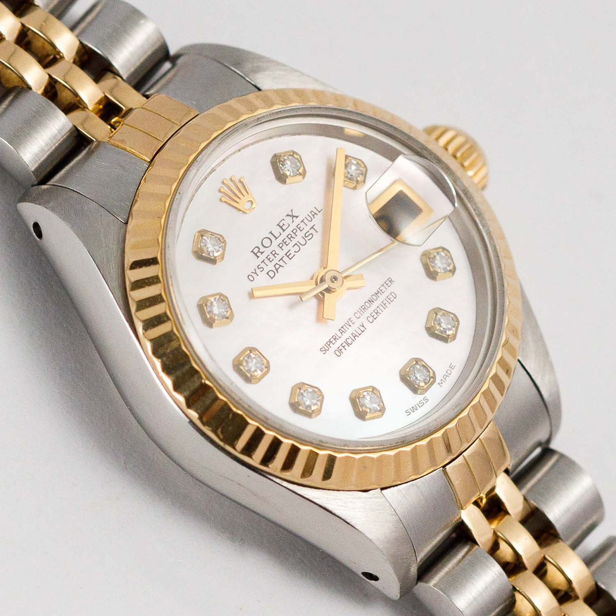 ROLEX DATEJUST Ref.69173 Mother Of Pearl Dial 10 Points Diamond