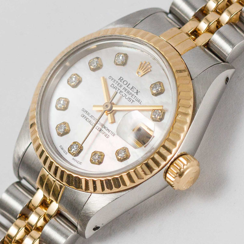 ROLEX DATEJUST Ref.69173 Mother Of Pearl Dial 10 Points Diamond