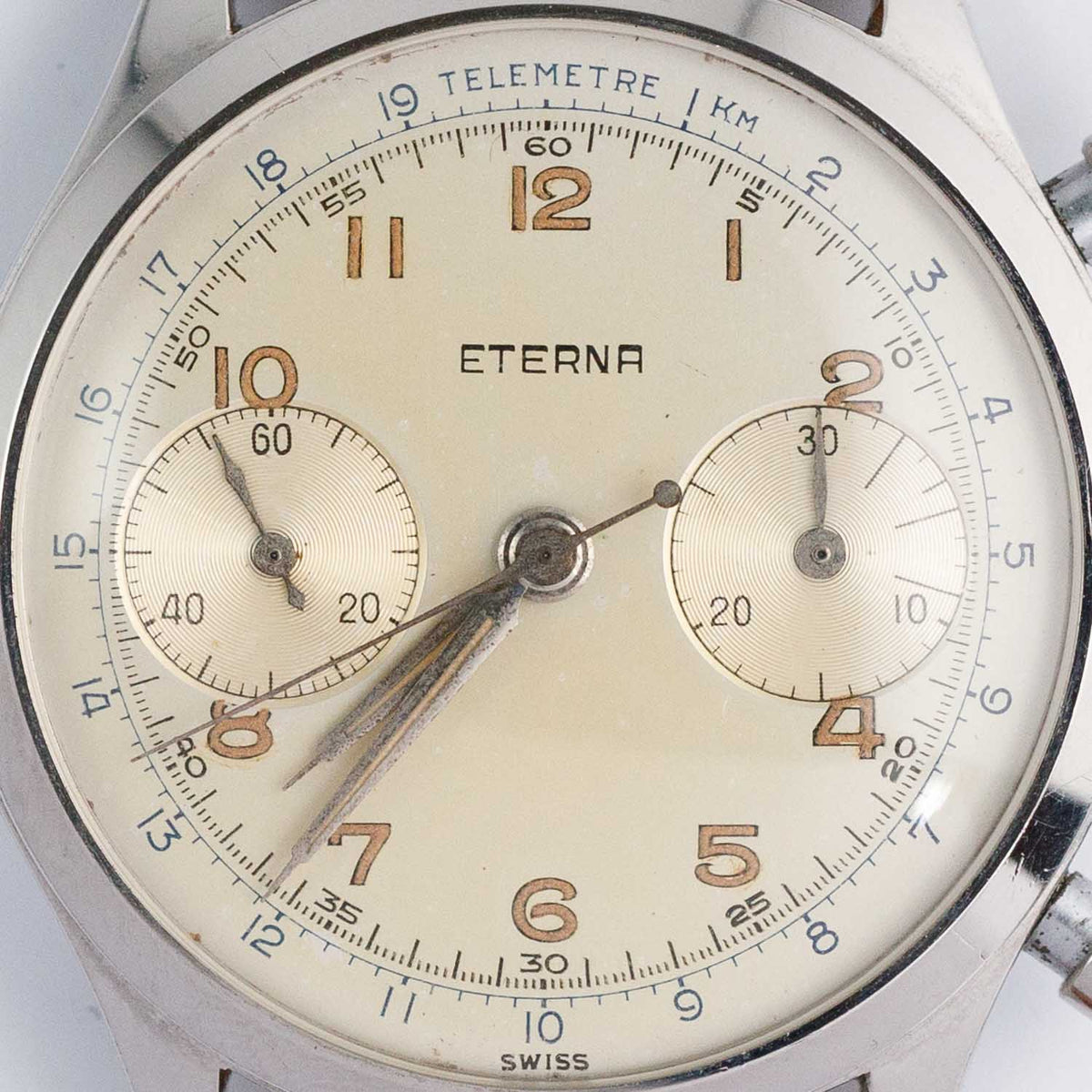 ETERNA Valjoux 22 Round Pusher Screw Back
