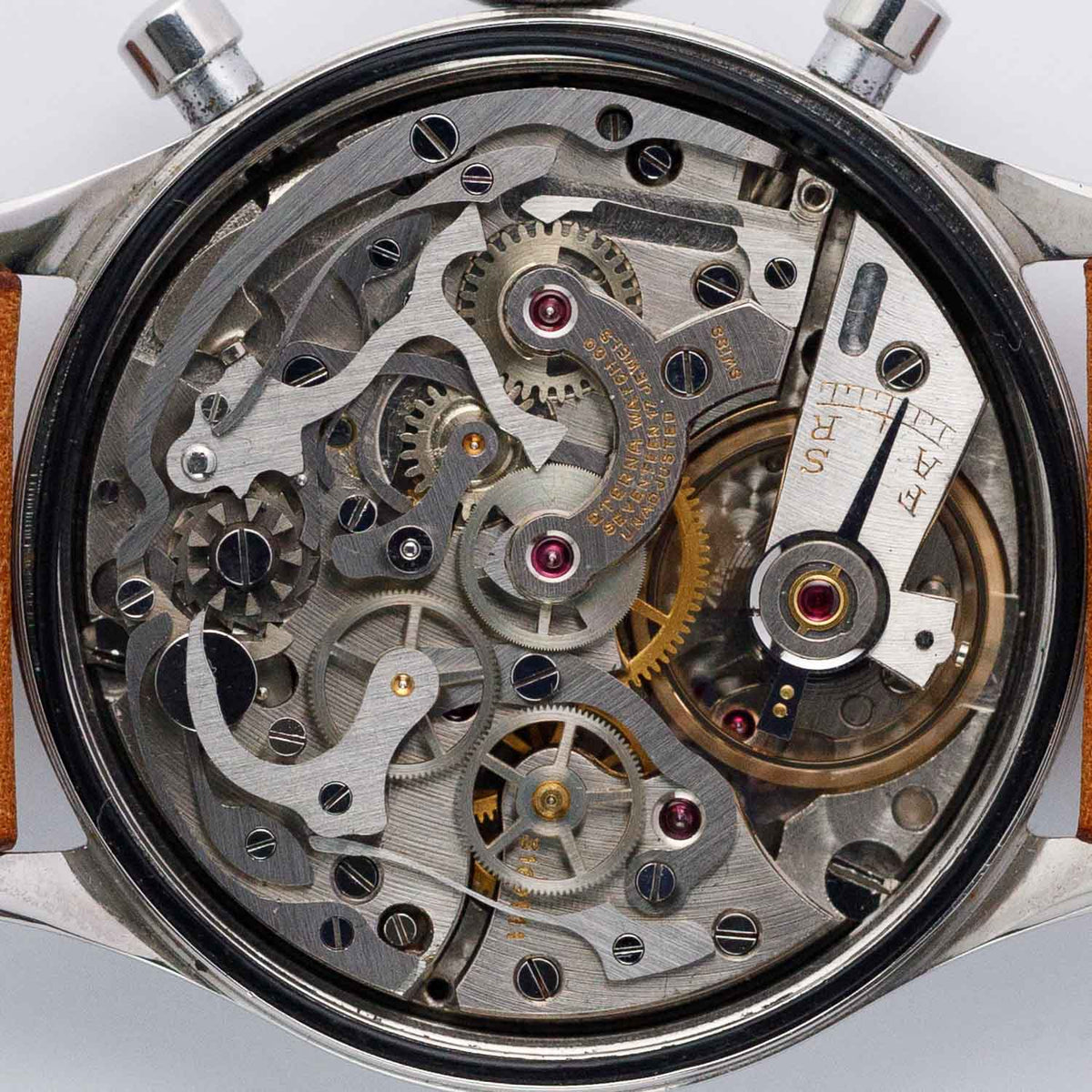 ETERNA Valjoux 22 Round Pusher Screw Back