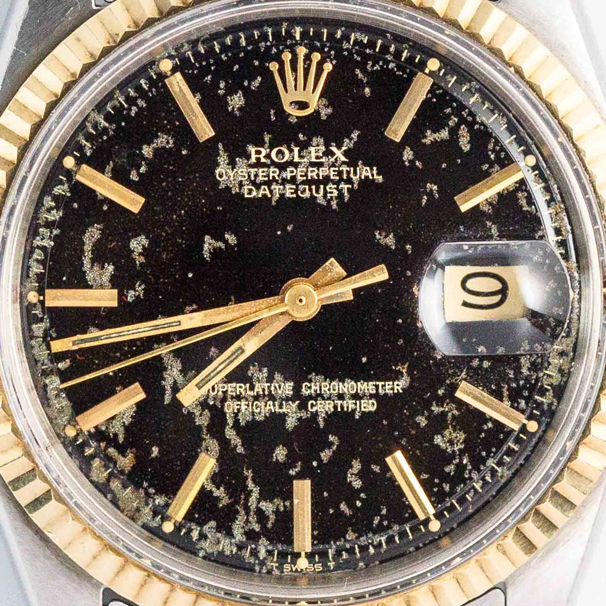 ROLEX DATEJUST Ref.1601 Black Gilt Dial
