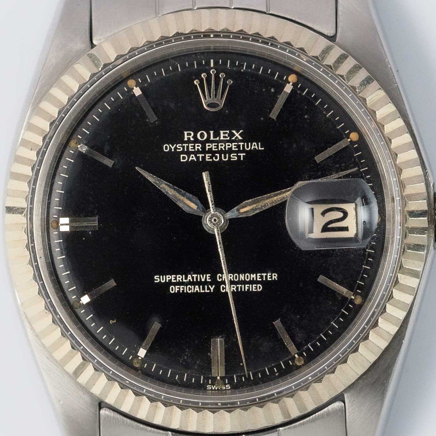 ROLEX DATEJUST Ref.1601 Black Gilt Dial – TIMEANAGRAM