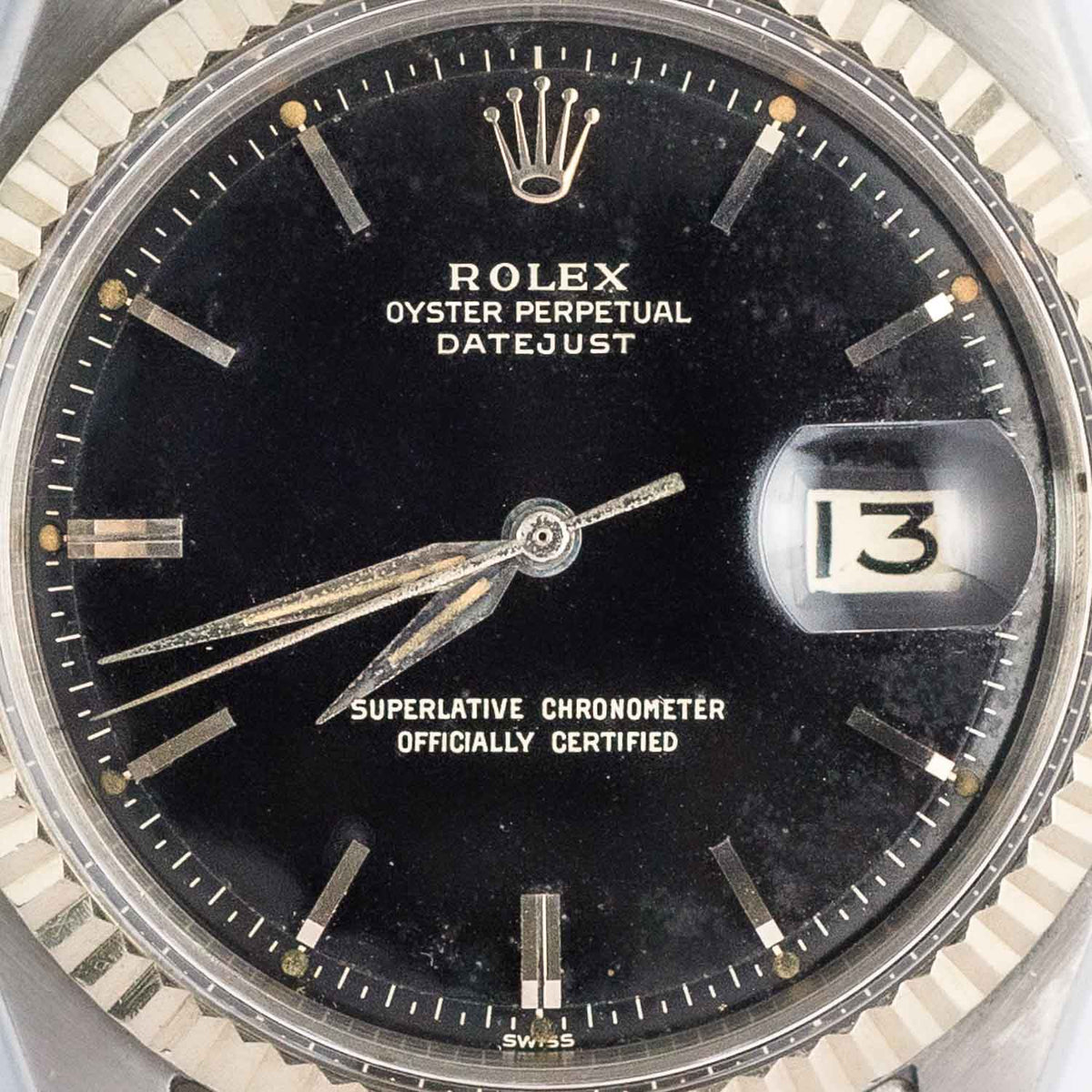 ROLEX DATEJUST Ref.1601 Black Gilt Dial