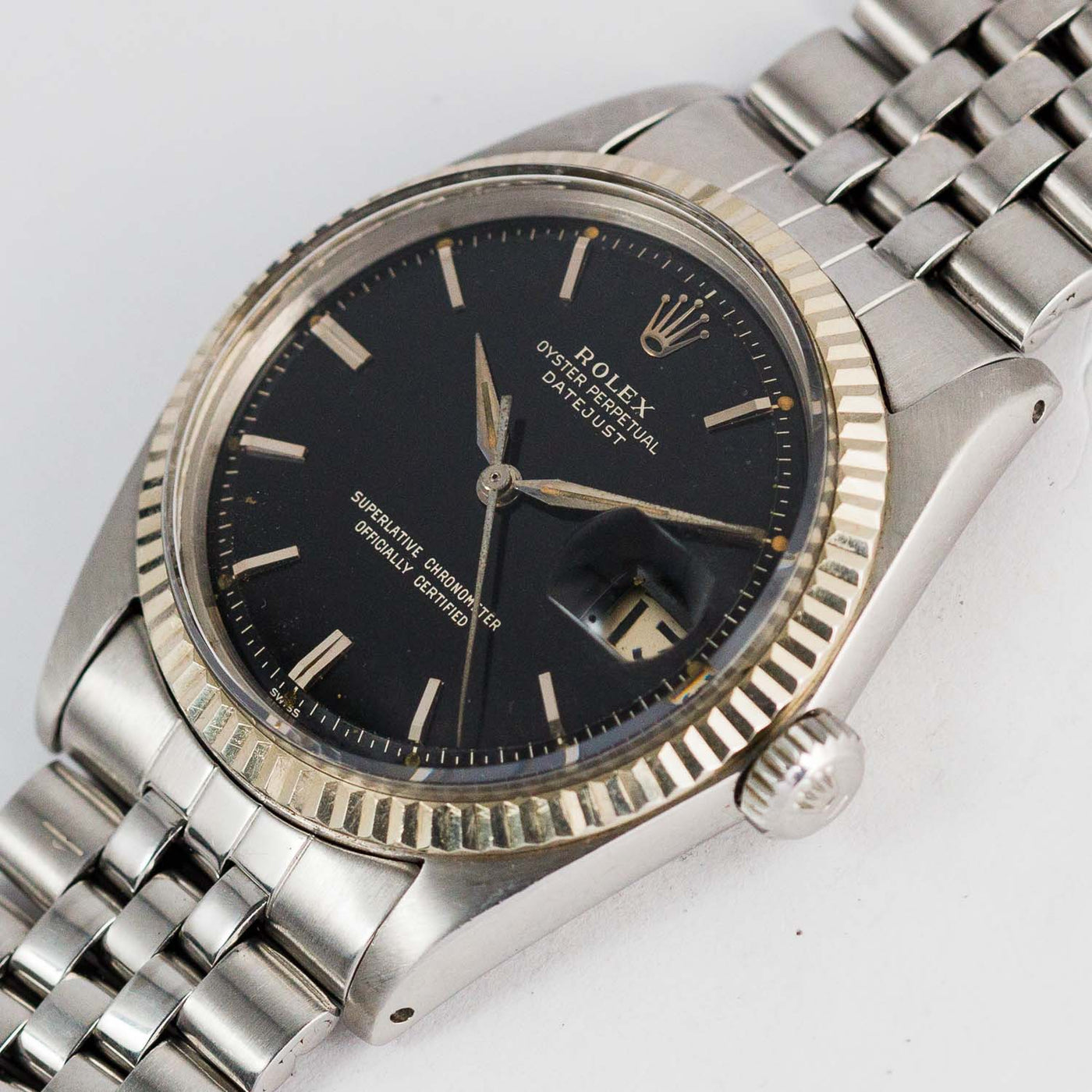 ROLEX DATEJUST Ref.1601 Black Gilt Dial – TIMEANAGRAM