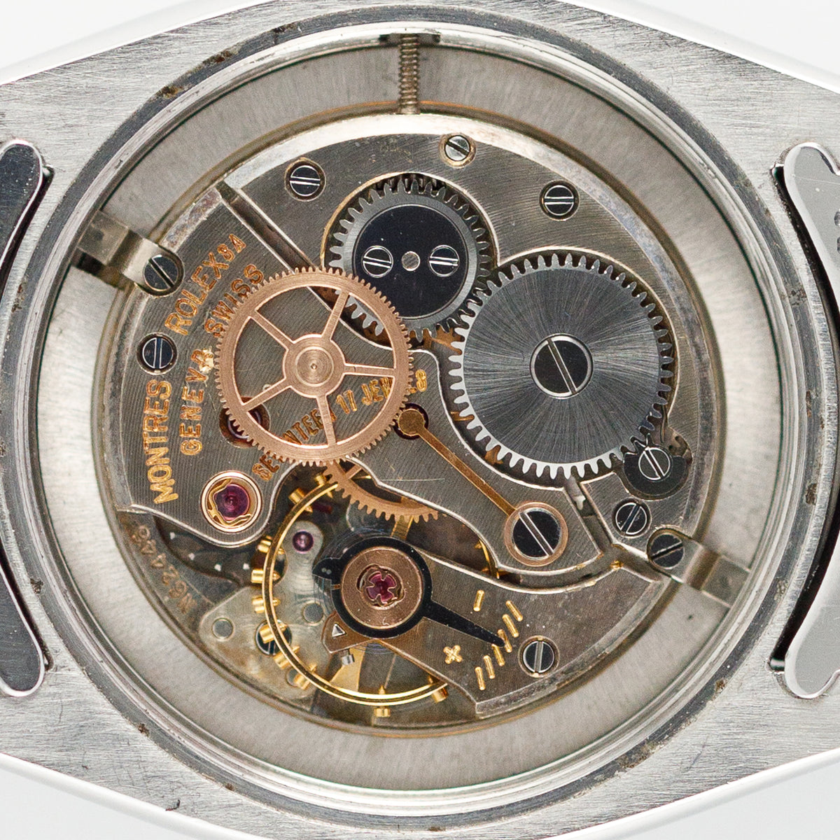 ROLEX OYSTERDATE Ref.6494 Black Gilt Dial Roulette Date