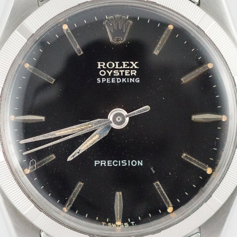 ROLEX OYSTER SPEEDKING Ref.6431 Black Gilt Dial