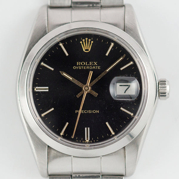 ROLEX OYSTERDATE Ref.6694 Black Mirror Dial – TIMEANAGRAM