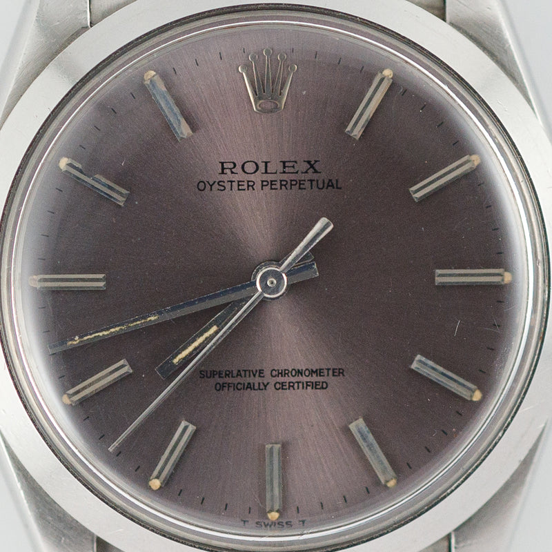 ROLEX OYSTER PERPETUAL Ref.1002 Purple Dial – TIMEANAGRAM