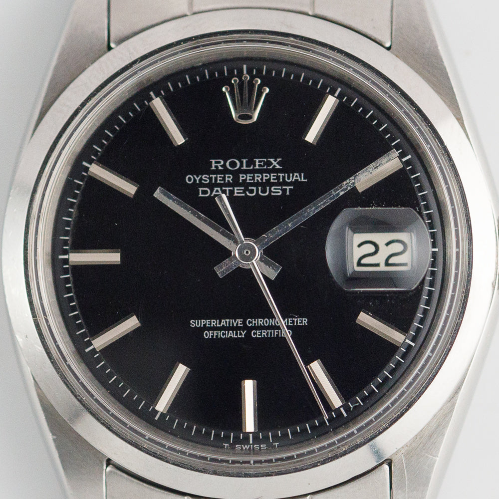 ROLEX DATEJUST ref.1600 Black Mirror Dial