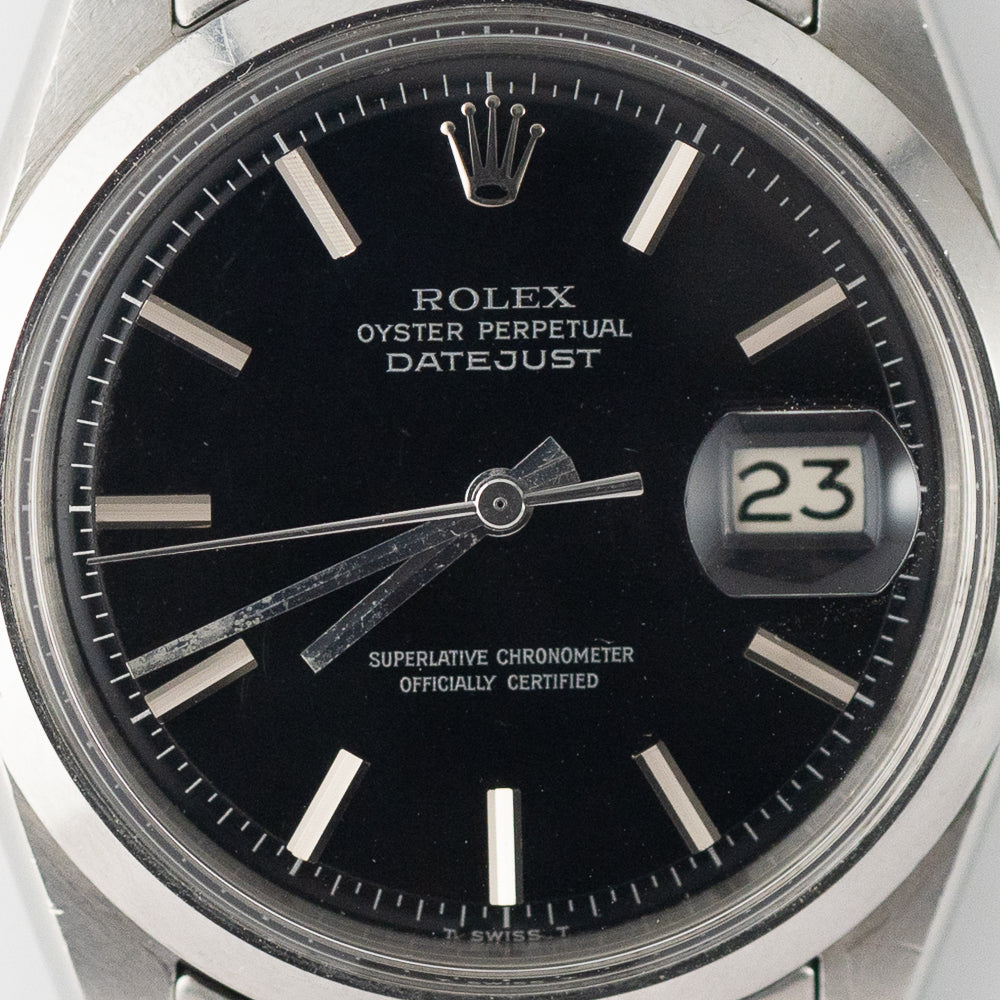 ROLEX DATEJUST ref.1600 Black Mirror Dial