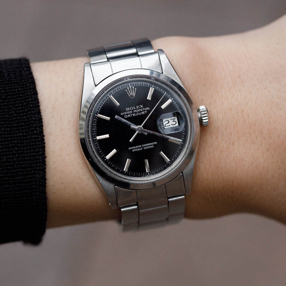 ROLEX DATEJUST ref.1600 Black Mirror Dial