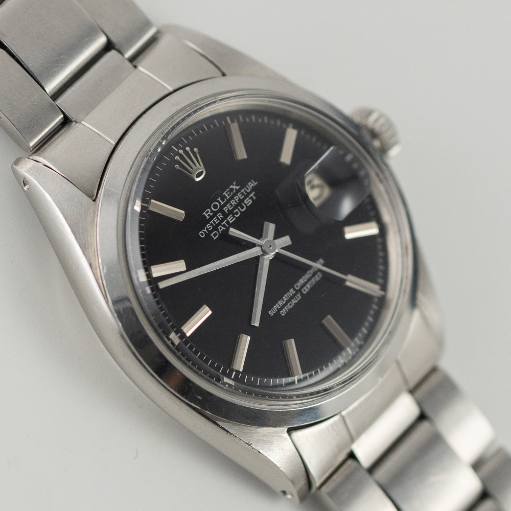 ROLEX DATEJUST ref.1600 Black Mirror Dial