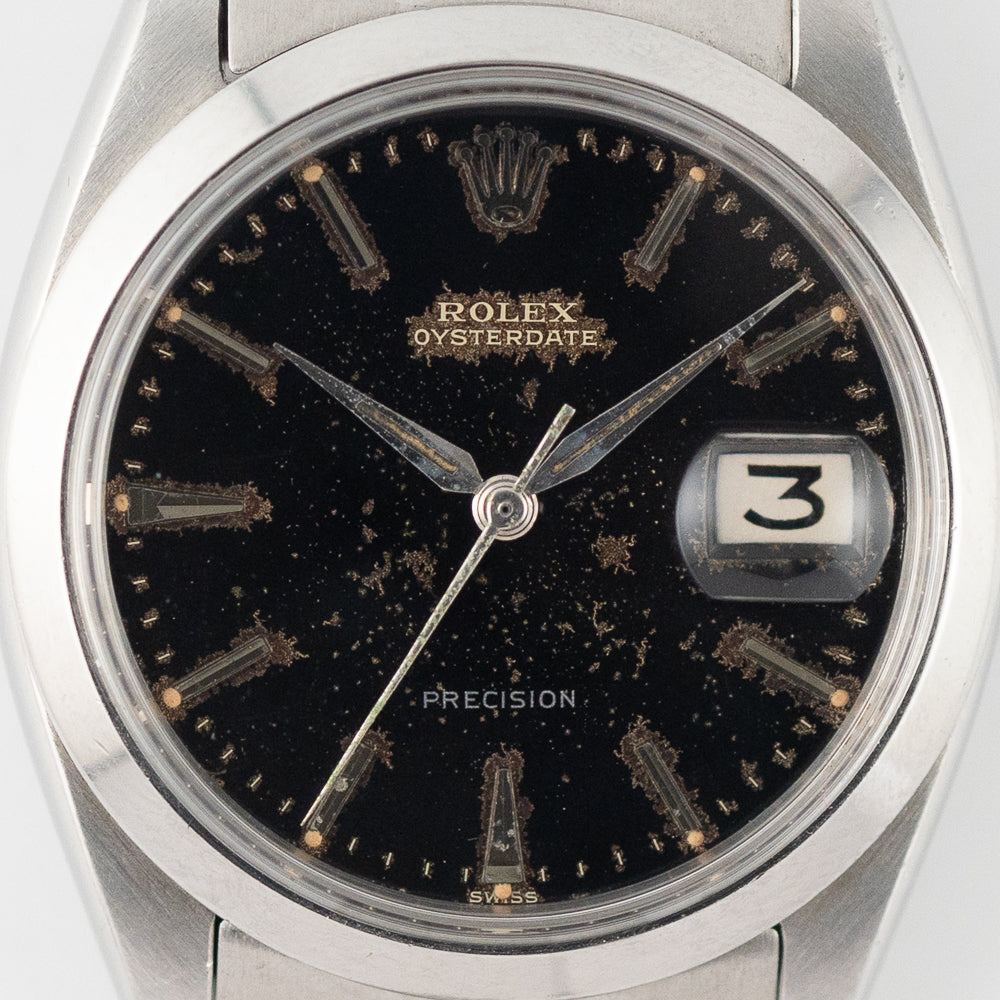 ROLEX OYSTERDATE Ref.6694 Black Gilt Dial