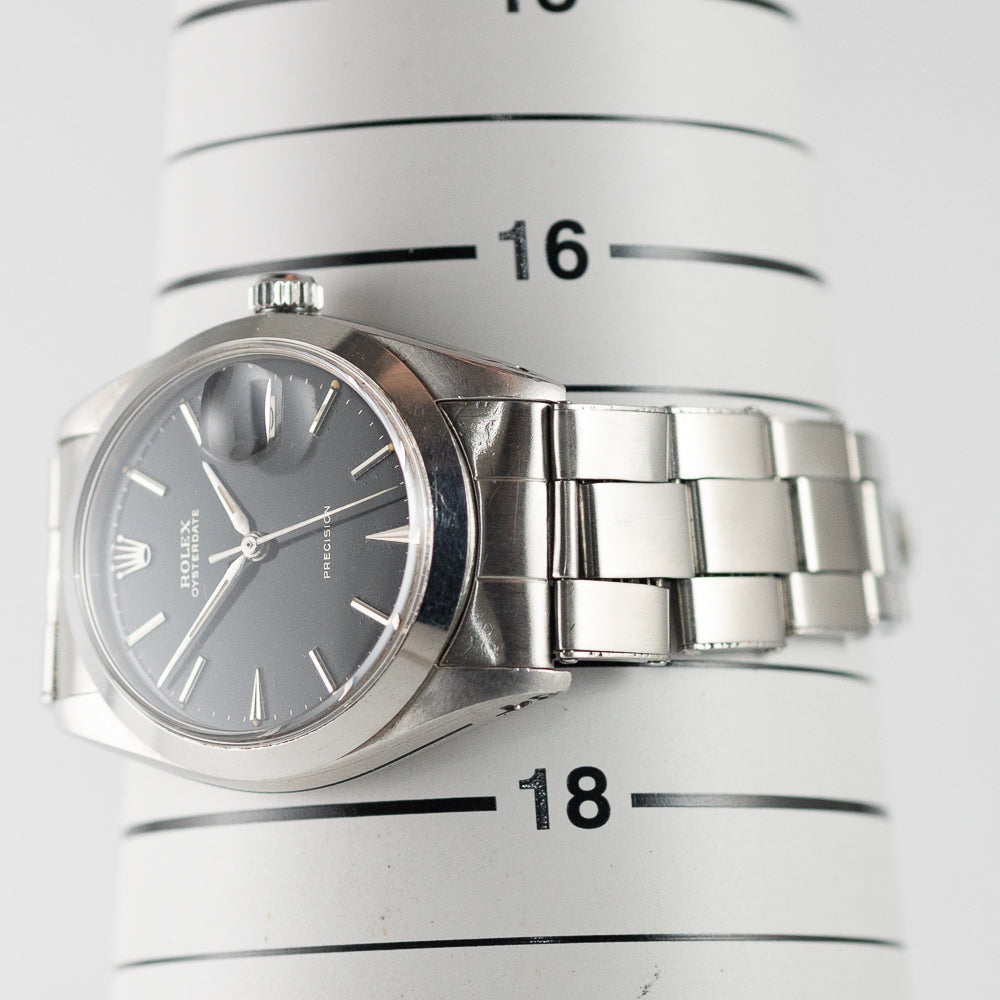 ROLEX OYSTERDATE Ref6694 Black Gilt Dial with Expansion Bracelet