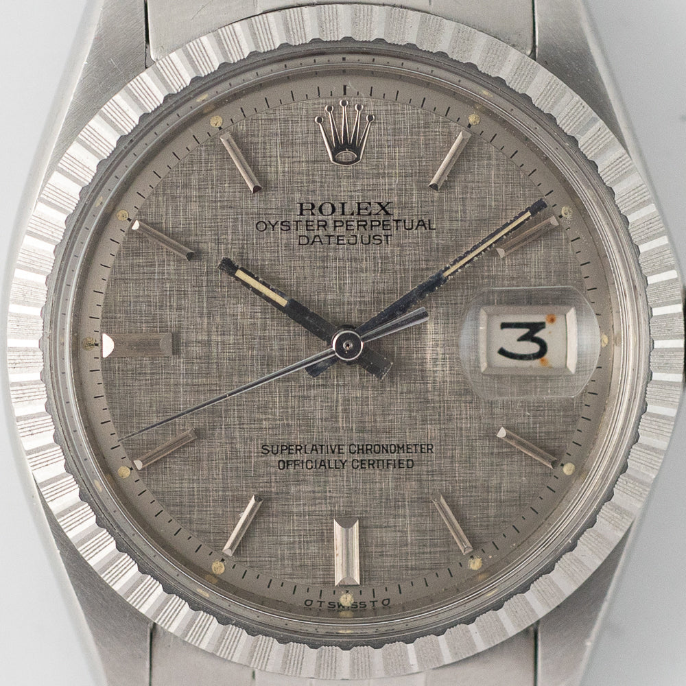 ROLEX DATEJUST Ref.1603 Gray Linen Sigma Dial