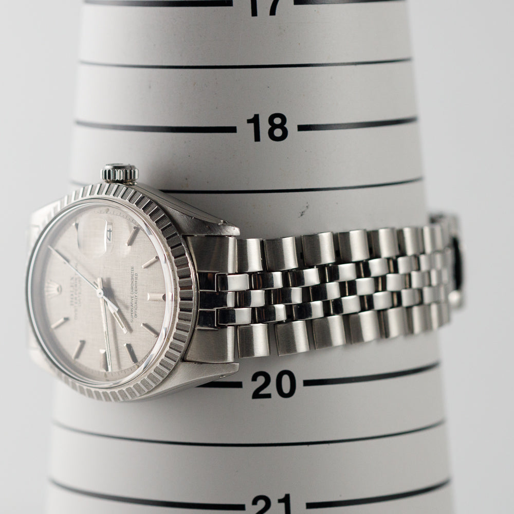 ROLEX DATEJUST Ref.1603 Gray Linen Sigma Dial – TIMEANAGRAM