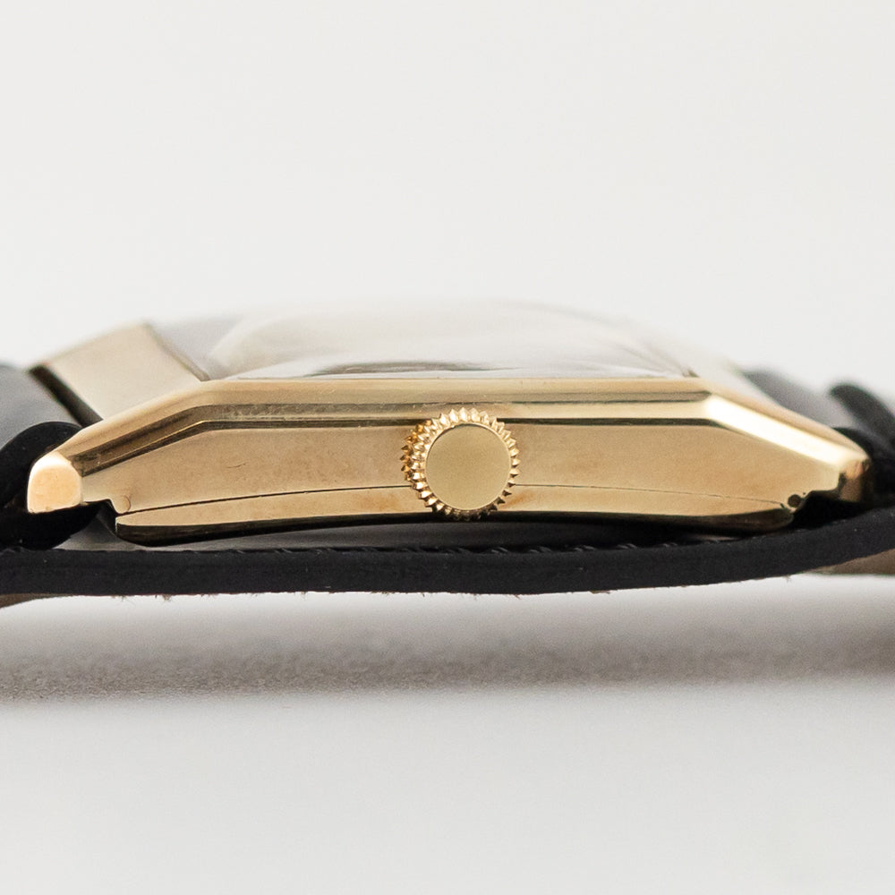 IWC  Rectangle  Cal.87  Cats Eye Black Gilt Dial
