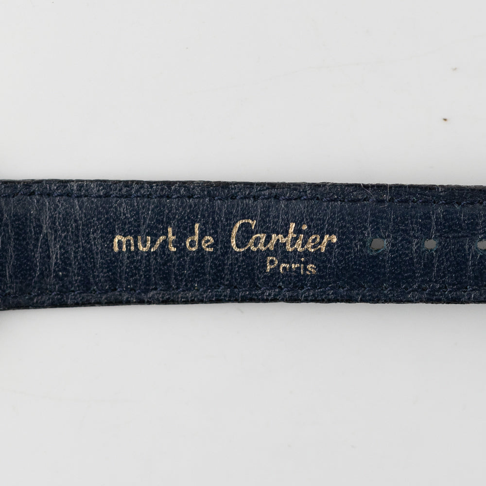 CARTIER SM MUST DE TANK LAPIS BLUE DIAL