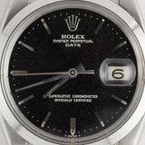 ROLEX OYSTER PERPETUAL DATE Ref.1500 Black Gilt Patina Dial