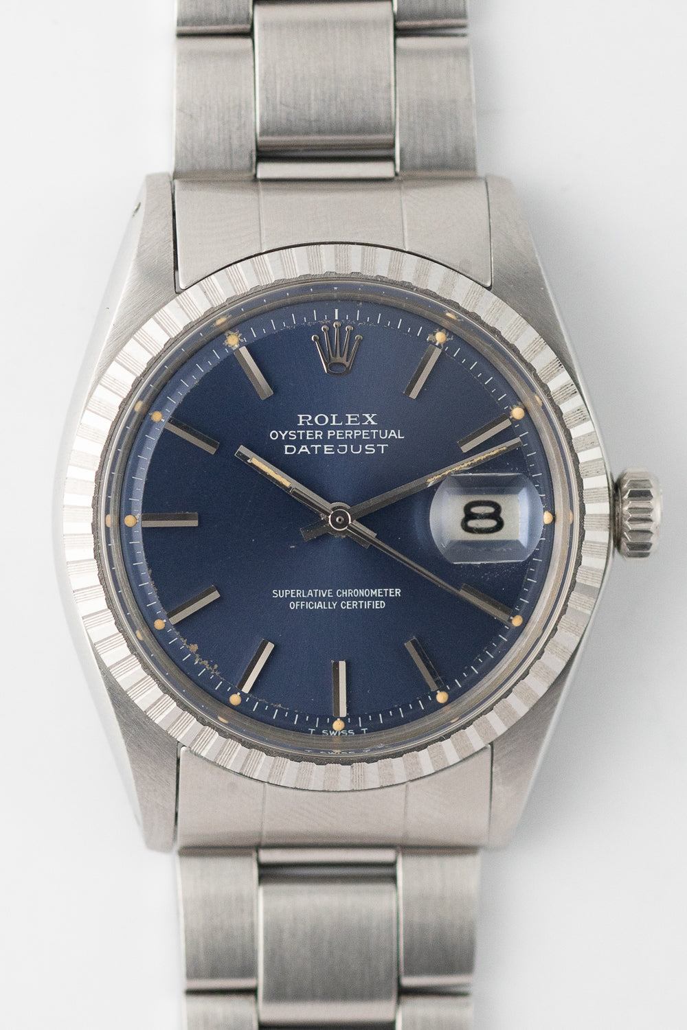 ROLEX DATEJUST Ref.1603 Blue Dial almost NOS