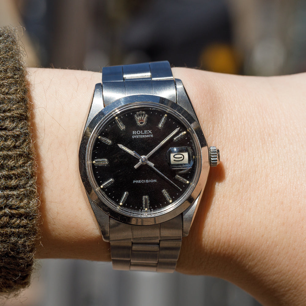 ROLEX OYSTERDATE Ref.6694 Black Mirror Dial