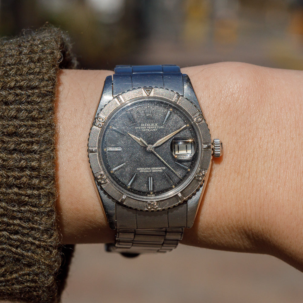 ROLEX DATEJUST Ref.1625 Thunder Bird Black Gilt Patina Dial