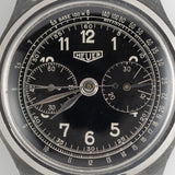HEUER  Valjoux 69 Chronograph Black Gilt Dial