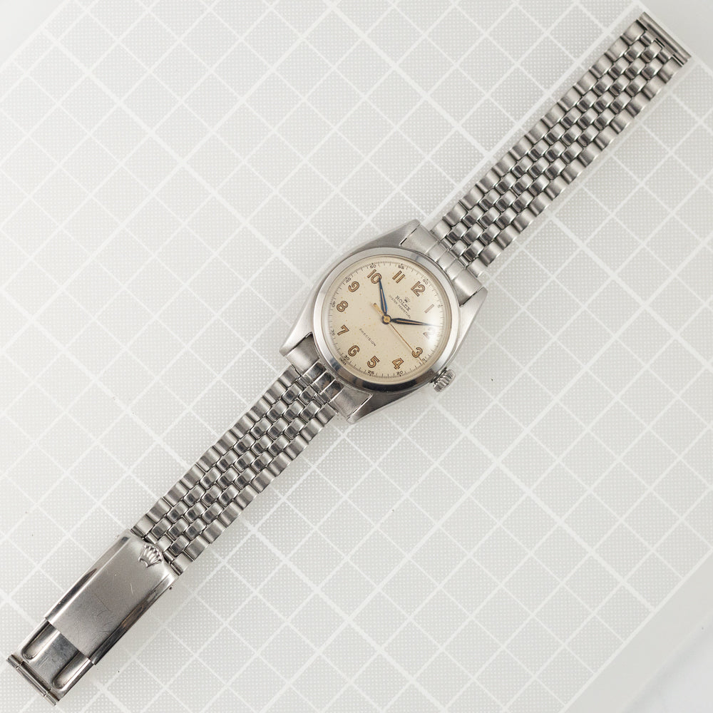 ROLEX BUBBLE BACK Ref.6098 with REG.875088 England Bracelet