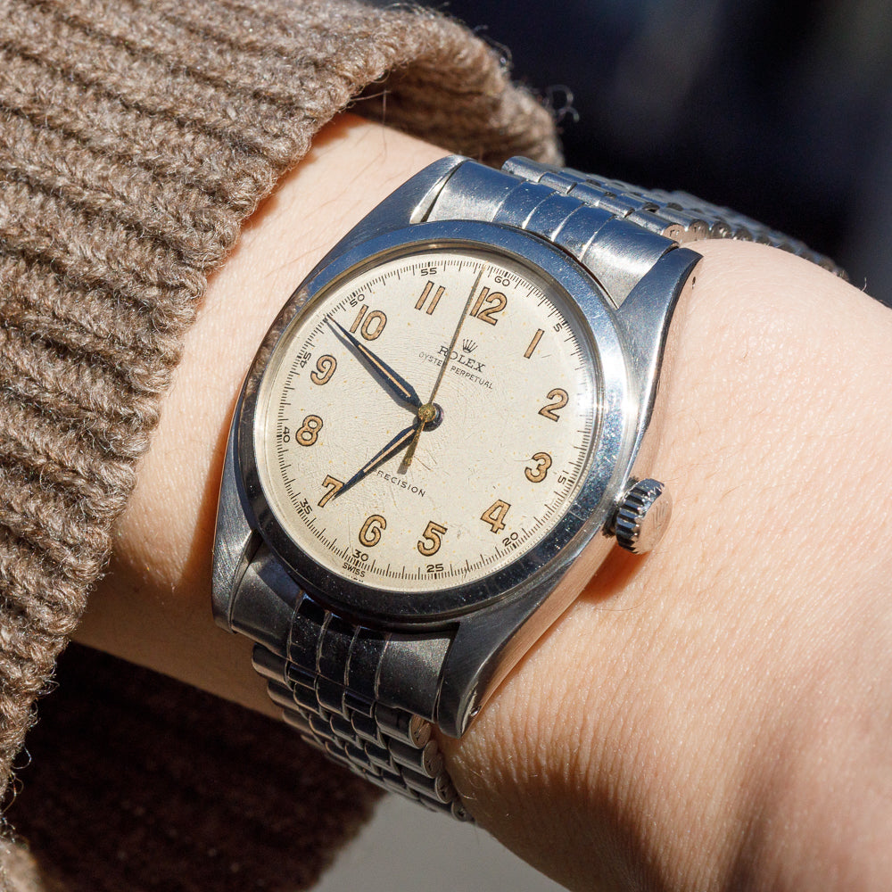 ROLEX BUBBLE BACK Ref.6098 with REG.875088 England Bracelet