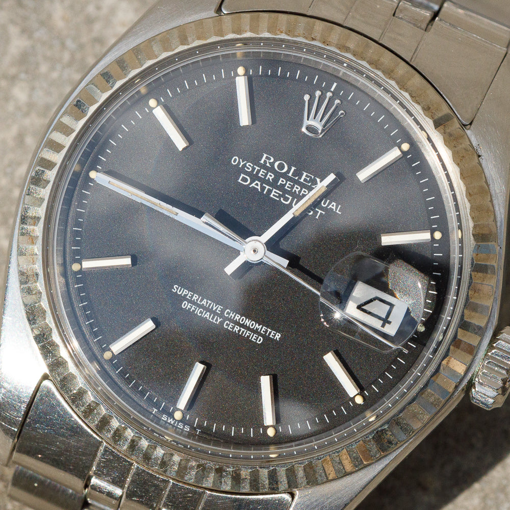 ROLEX DATEJUST Ref.1601 Black Matte Dial