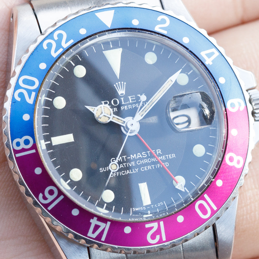 ROLEX GMT-MASTER matte MK0.5 Fuchsia Bezel Insert Ref.1675
