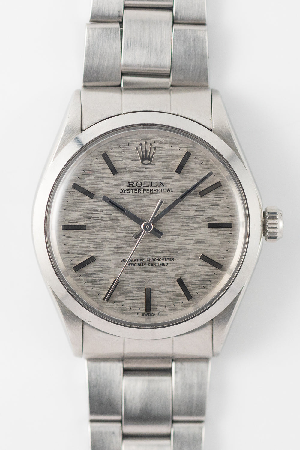 ROLEX OYSTER PERPETUAL Ref.1002 Silver Mosaic Dial