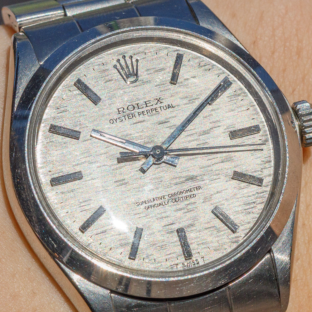 ROLEX OYSTER PERPETUAL Ref.1002 Silver Mosaic Dial