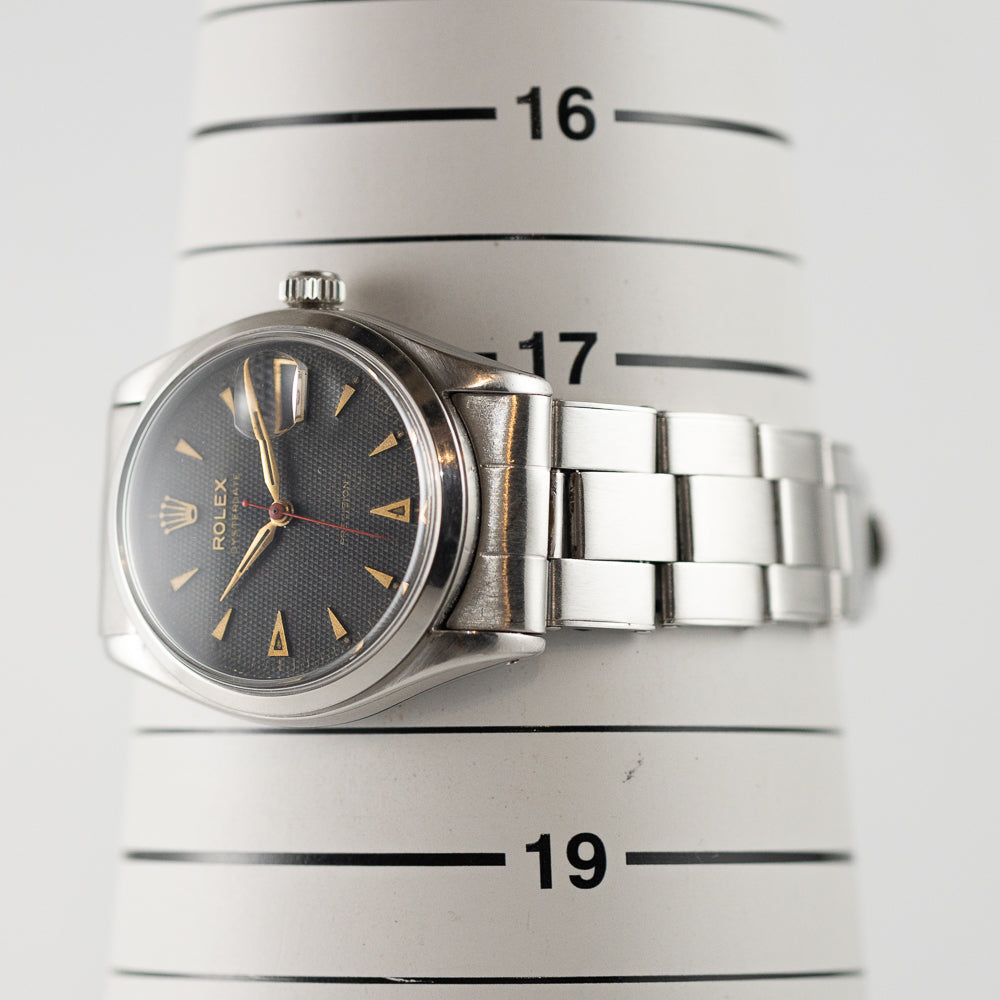 ROLEX OYSTERDATE Ref.6294 Black Guilloche Dial with Expansion Bracelet