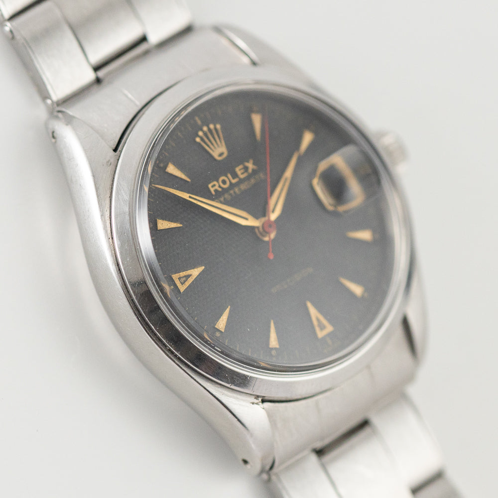 ROLEX OYSTERDATE Ref.6294 Black Guilloche Dial with Expansion Bracelet