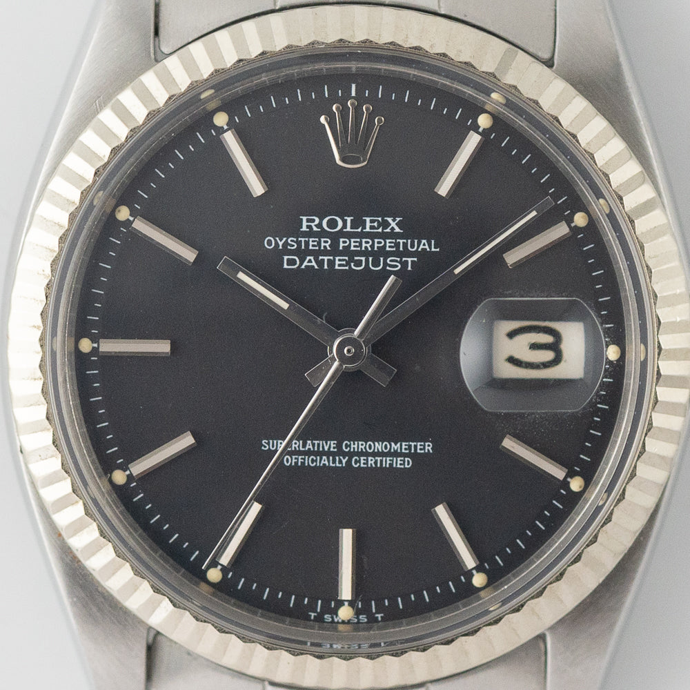 ROLEX DATEJUST Ref.1601 Black Matte Dial – TIMEANAGRAM