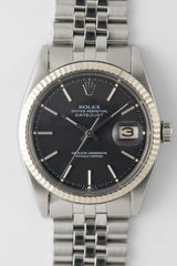 ROLEX DATEJUST Ref.1601 Black Matte Dial