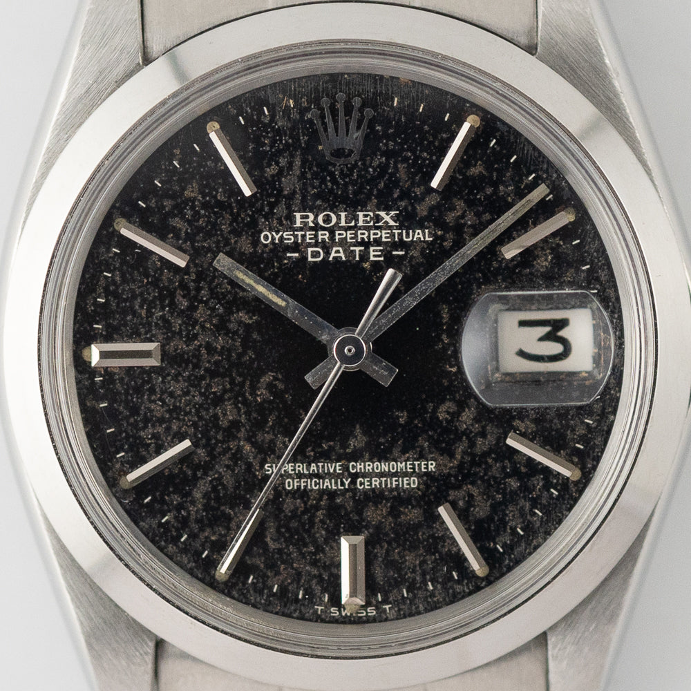 ROLEX OYSTER PERPETUAL DATE Ref.1500 Black Gilt Dial