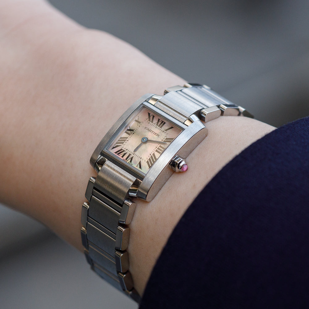 CARTIER SM TANK FRANCAISE Ref.2384 MOP Dial