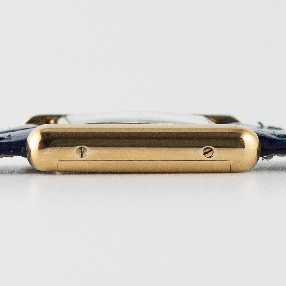 CARTIER SM MUST DE TANK LAPIS BLUE DIAL