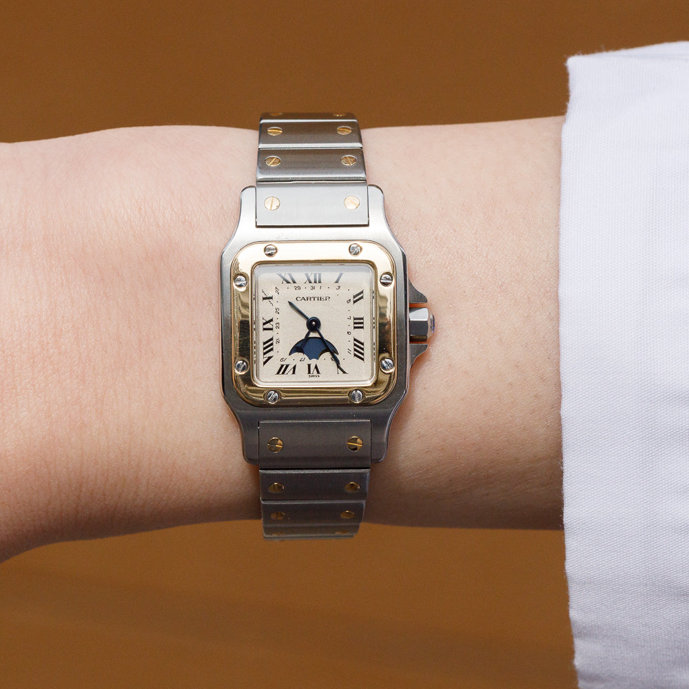 CARTIER SM Santos Galbee Moonphase Ref.119902