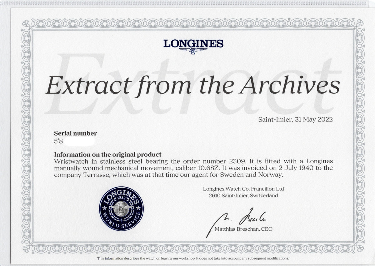 LONGINES Tre Tacche